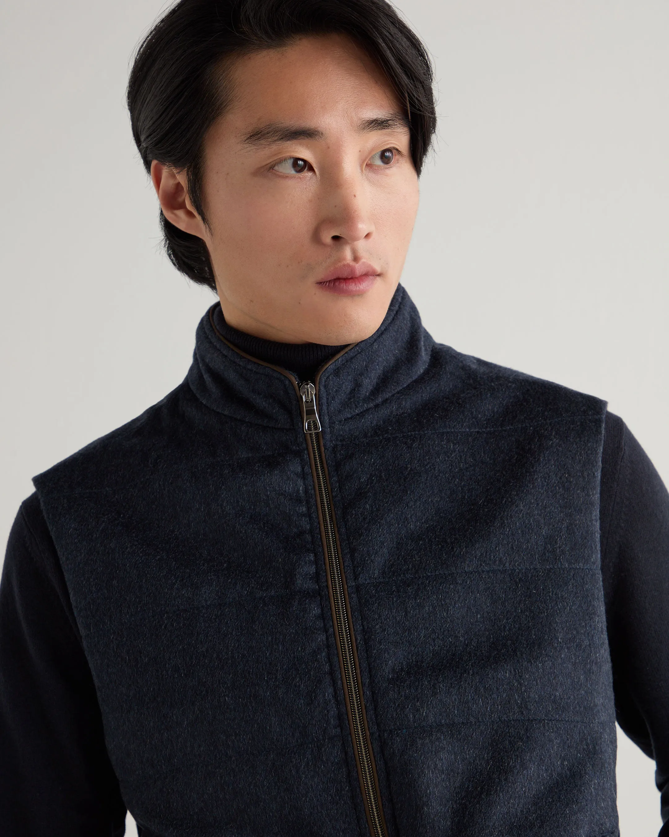 Men's Belgravia Cashmere Gilet Navy Blue Melange