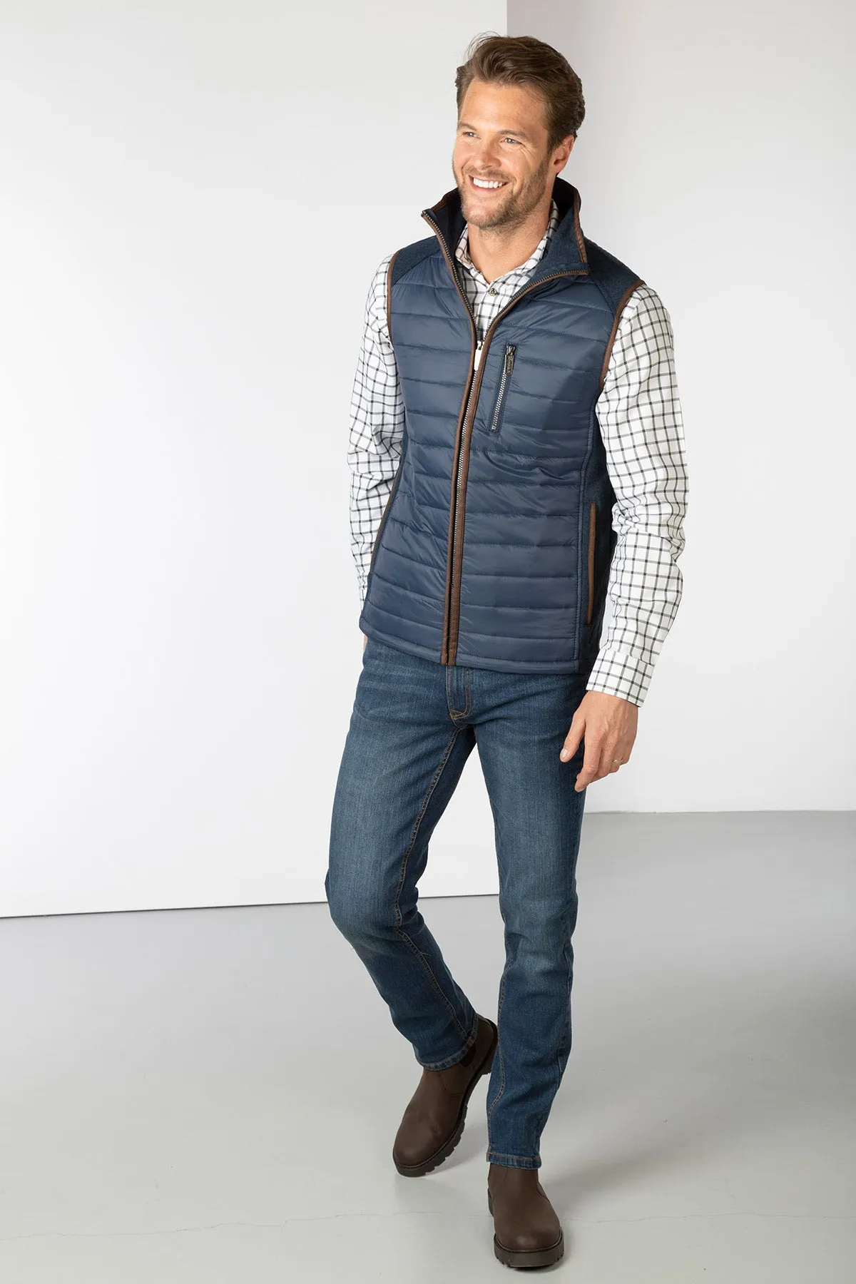 Men's Hybrid Fleece Gilet - Huggate