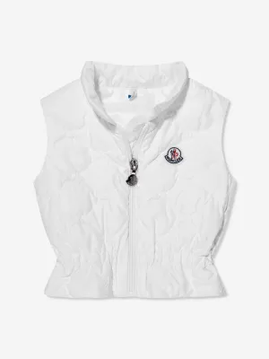 Moncler Enfant Baby Girls Down Padded Ambertine Gilet in White