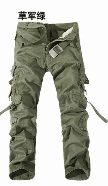 Multi-pocket washed overalls Military Tactical pants