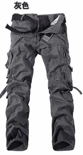 Multi-pocket washed overalls Military Tactical pants