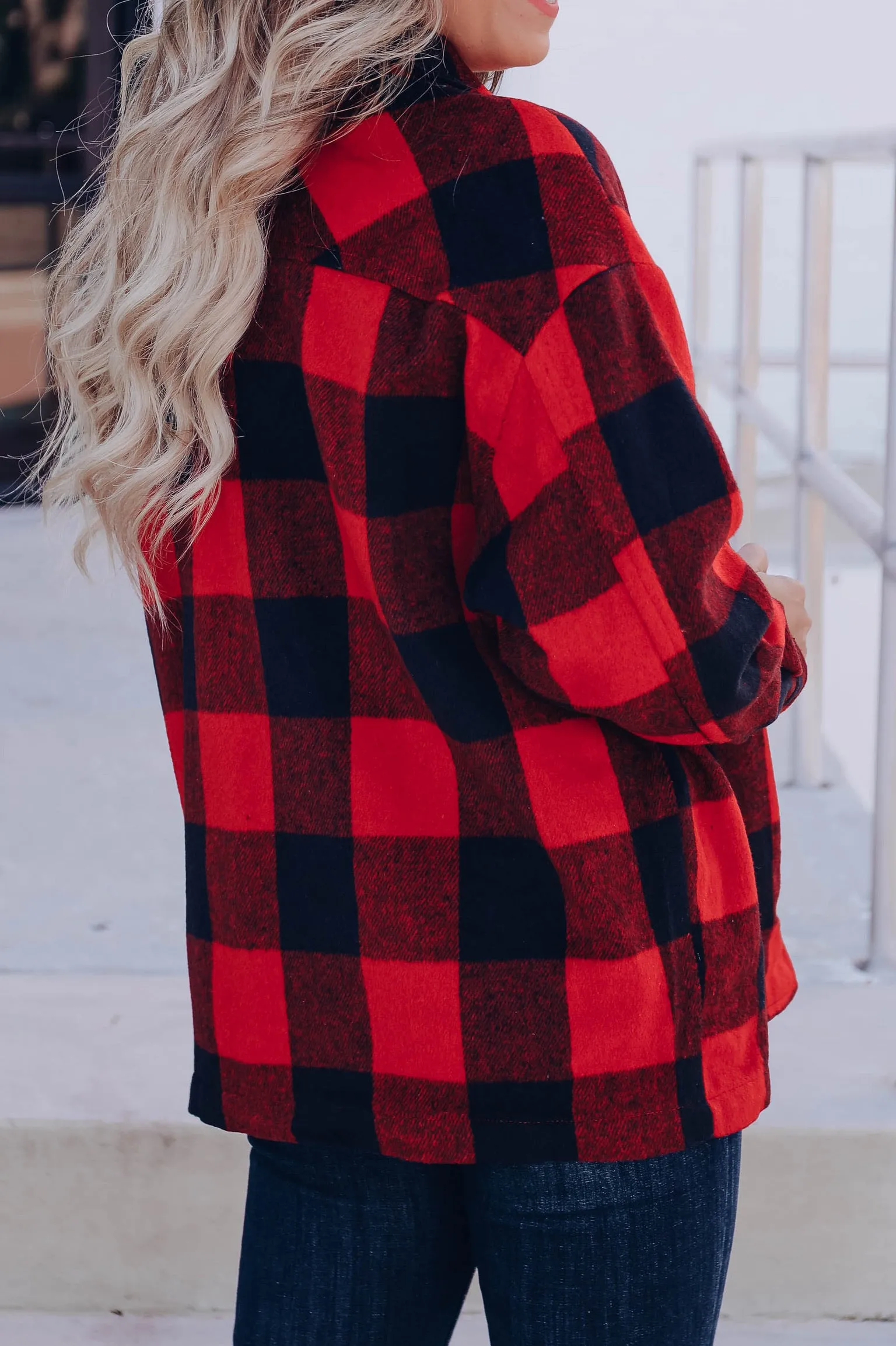 Ottawa Plaid Flannel Shacket - Red/Black