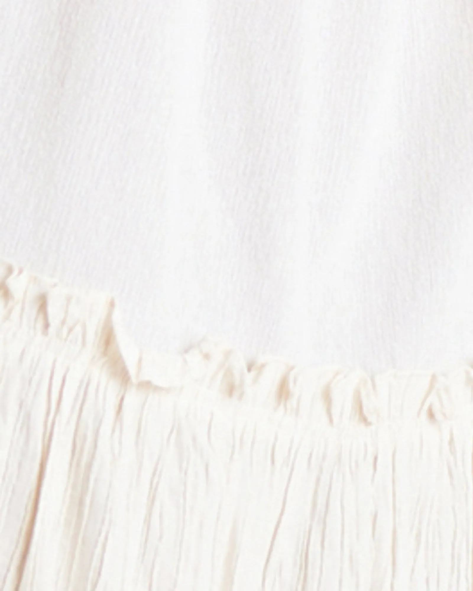 Rani Textured Ruffle Top | Cream