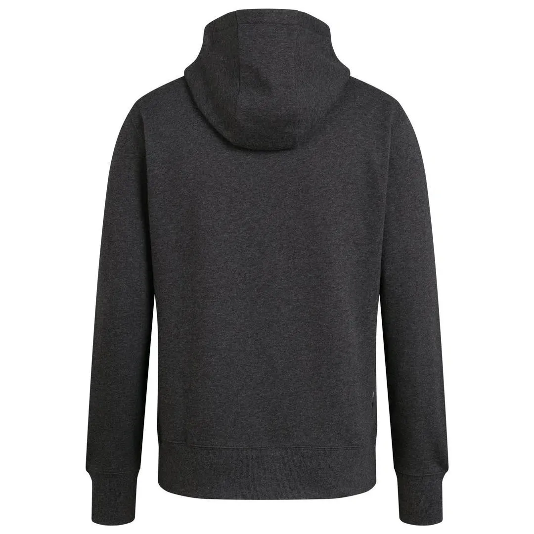 RAPHA Logo Pullover Hoodie - CHM Charcoal Marl/Black