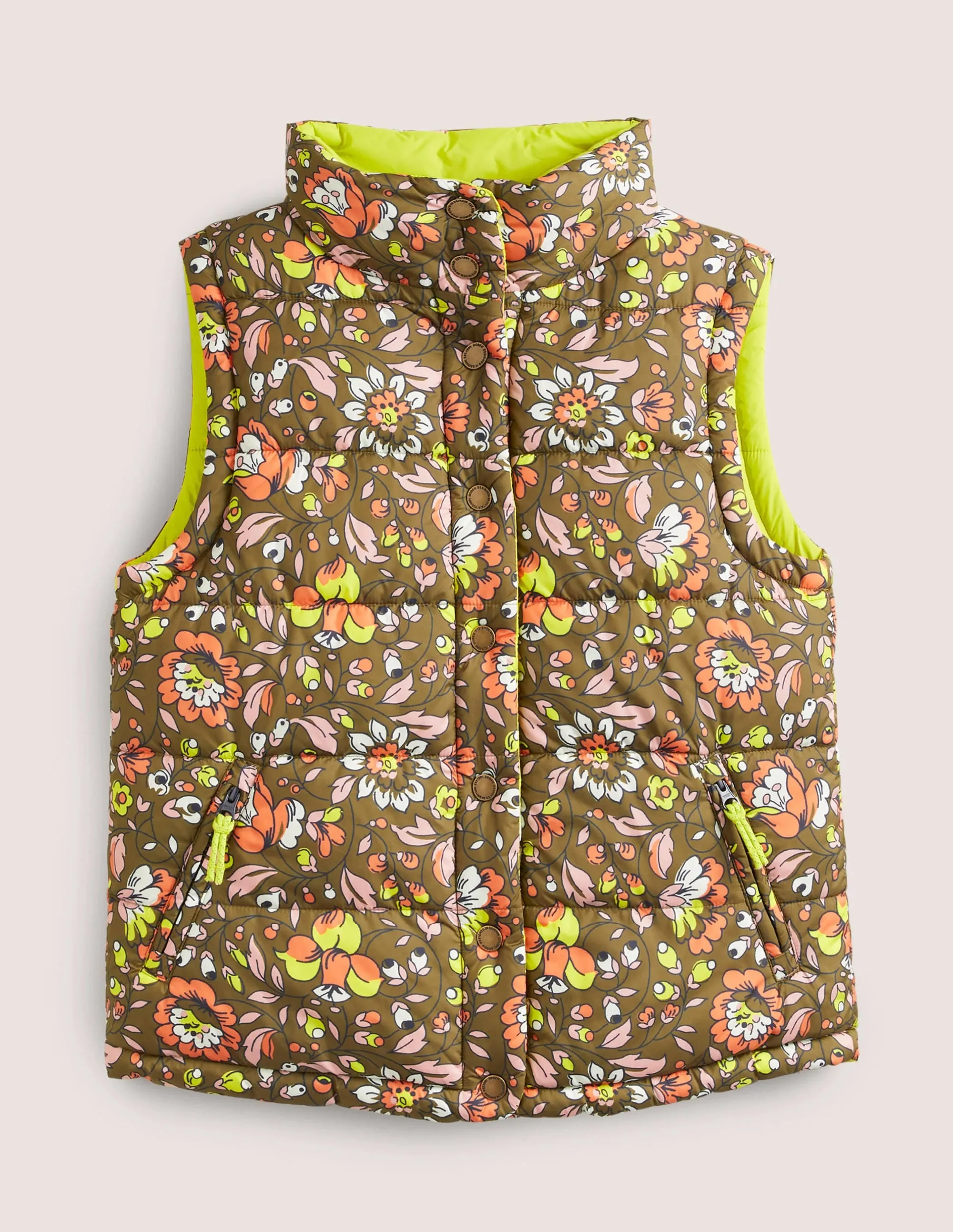 Reversible Gilet-Basil, Botanic Meadow