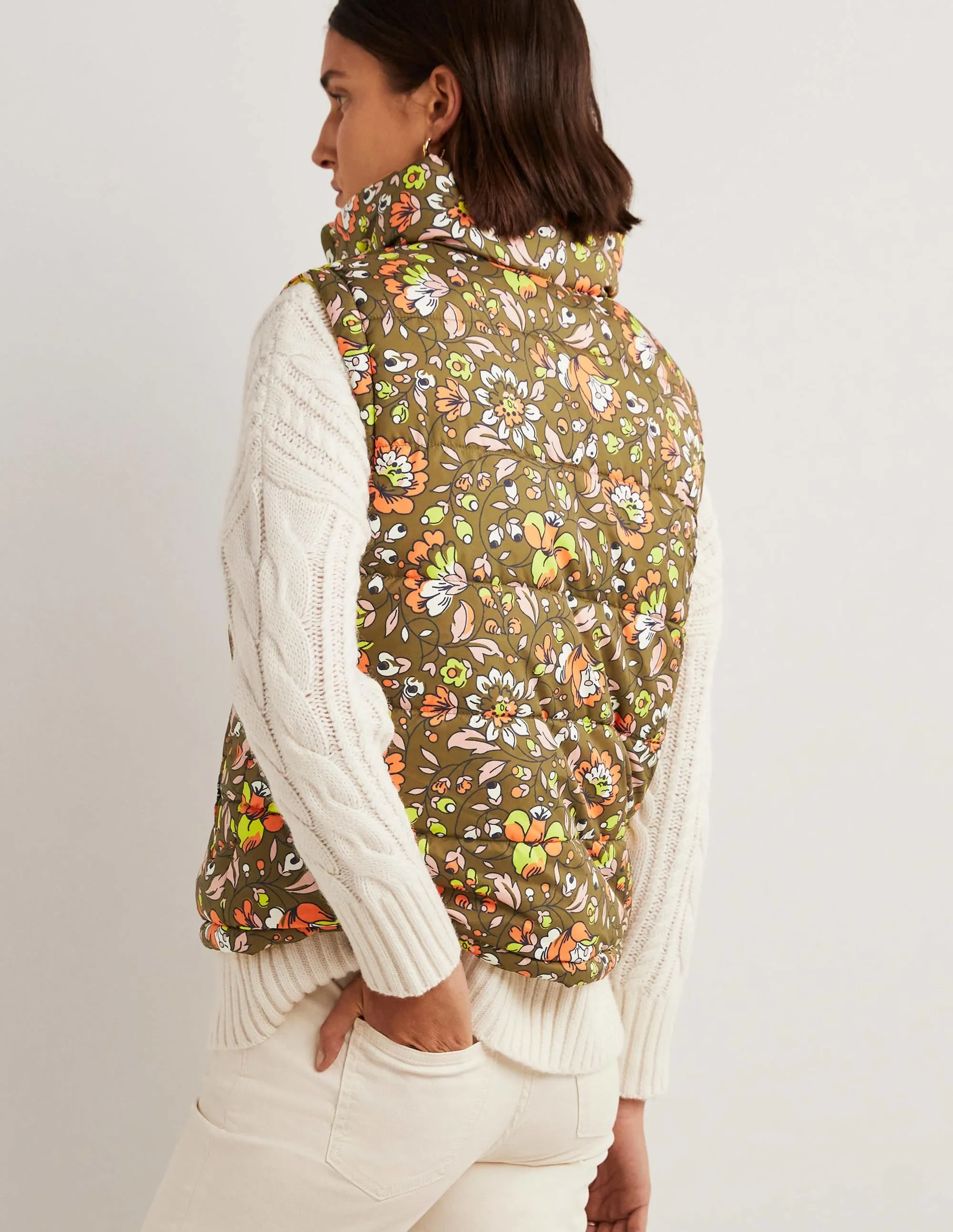 Reversible Gilet-Basil, Botanic Meadow