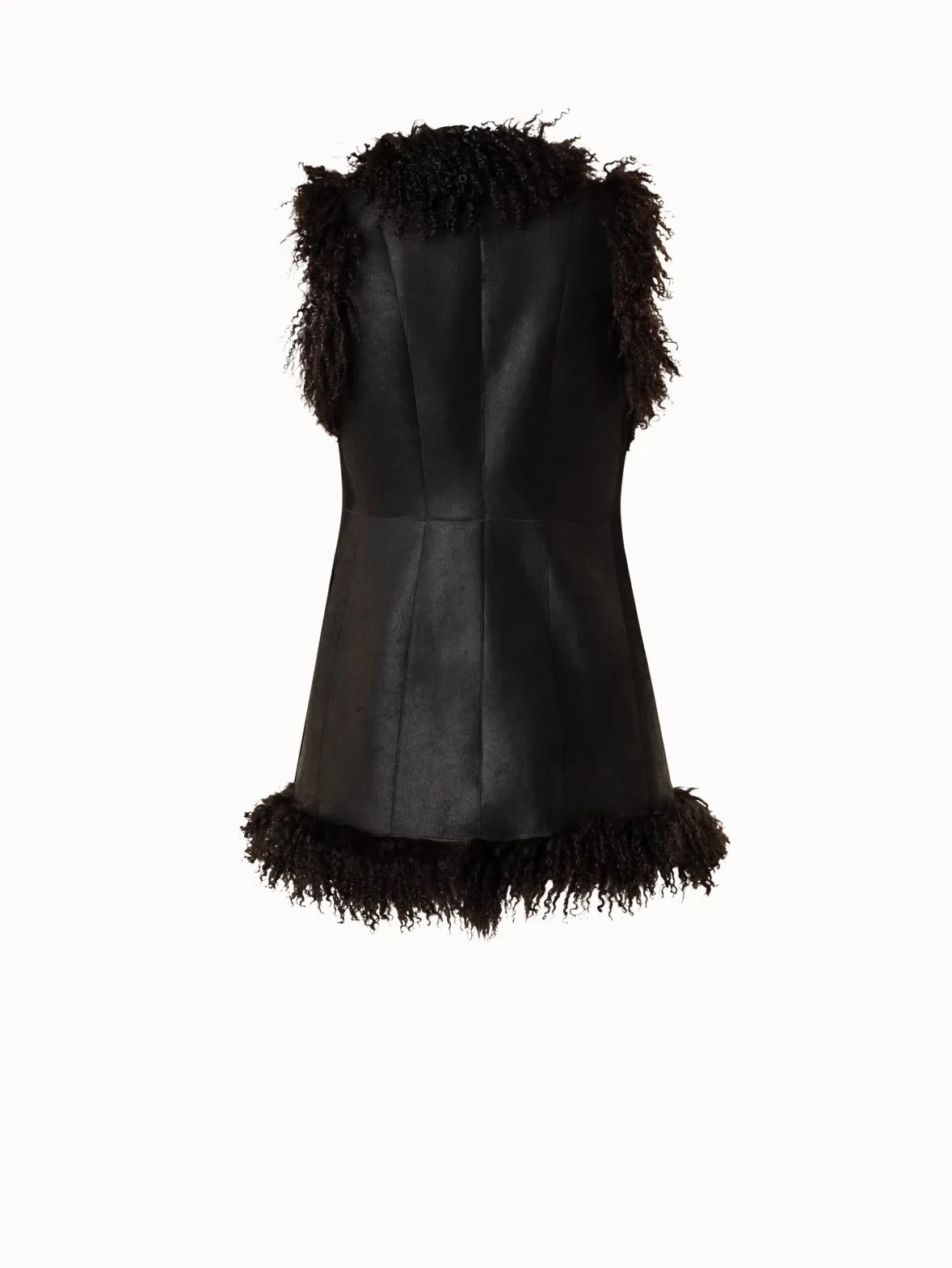 Reversible Shearling Long Gilet