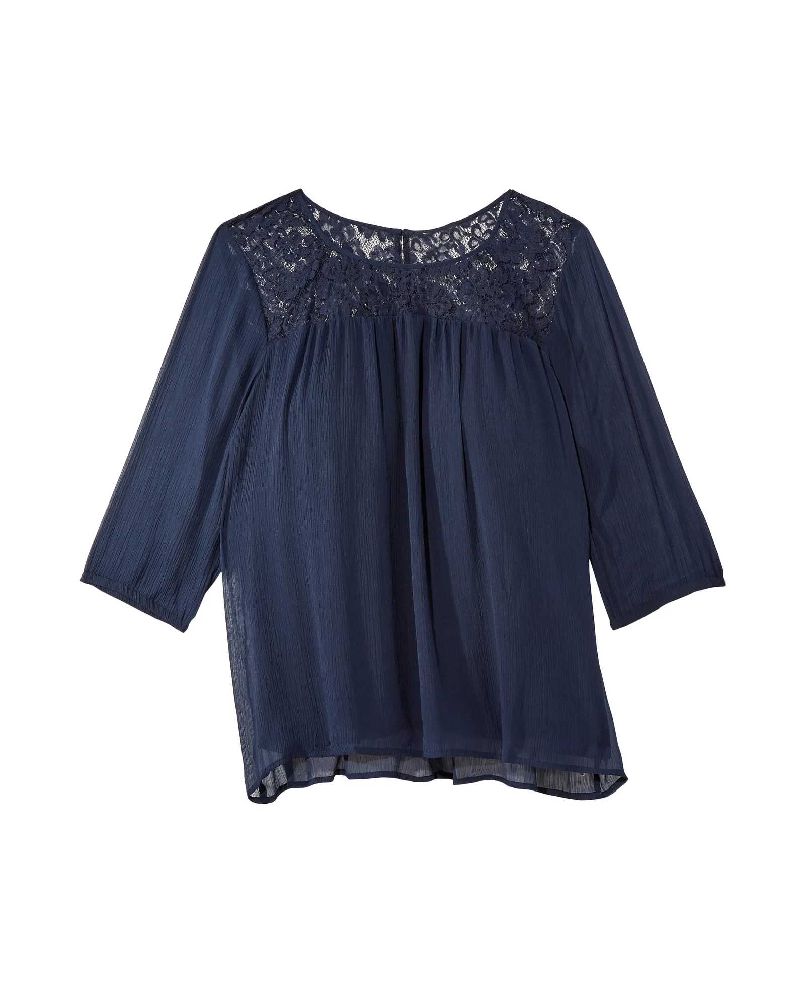 Rosie Lace Detail Blouse | Navy