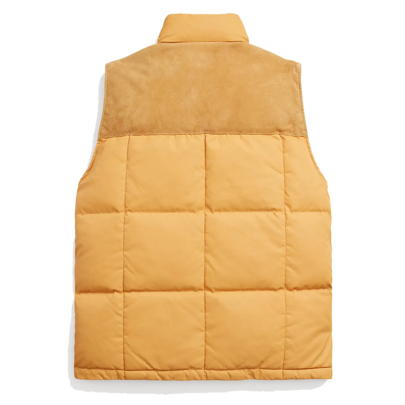 RRL by Ralph Lauren Suede-Yoke Quilted Gilet Mountain Yellow