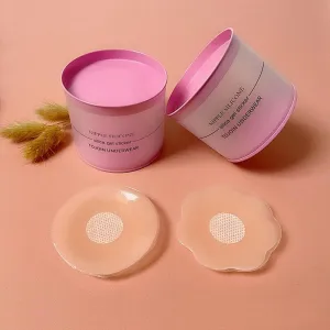 Six pairs of silicone invisible bra pads, anti-glare and anti-bump nipple stickers