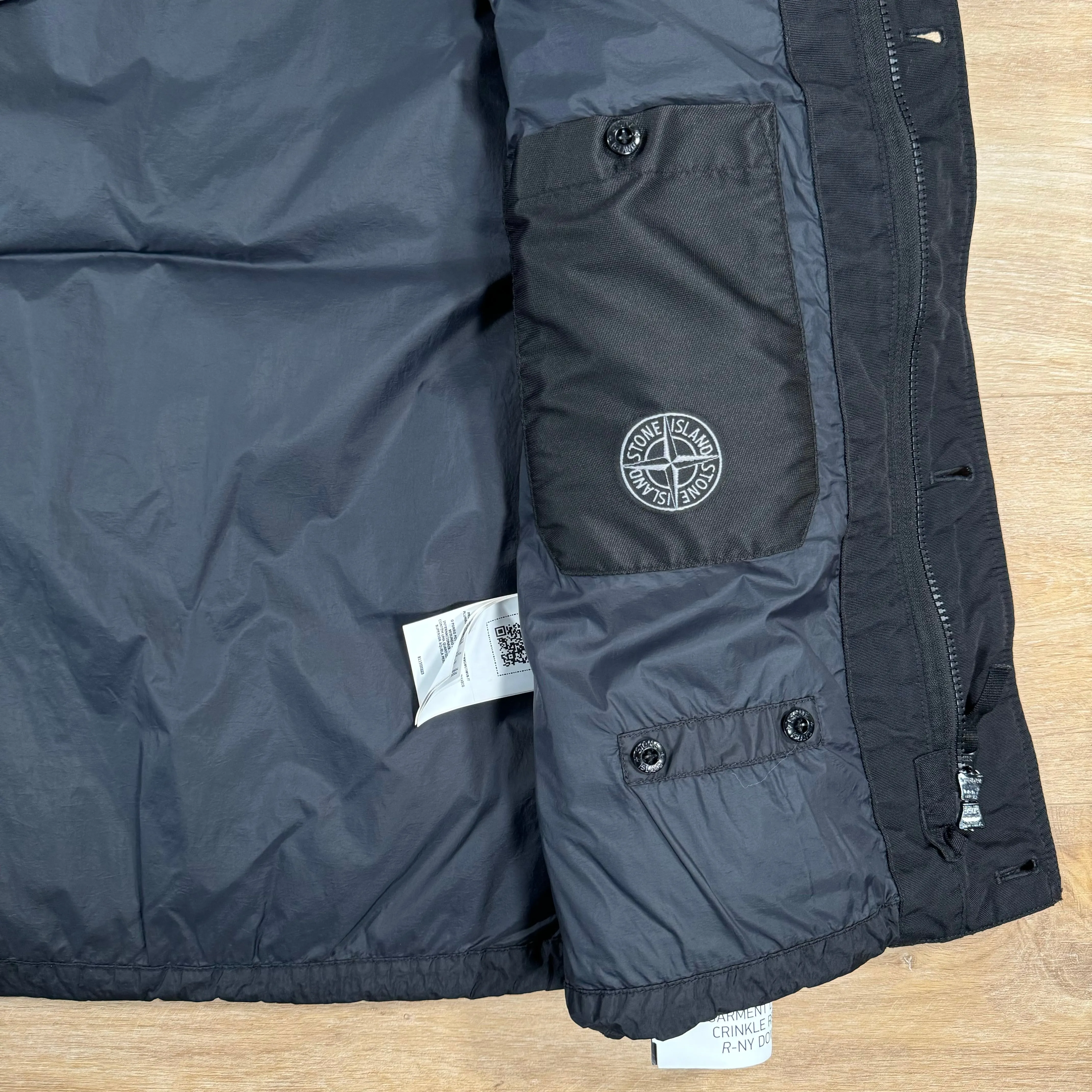 Stone Island Crinkle Reps R-NY Down Gilet in Black