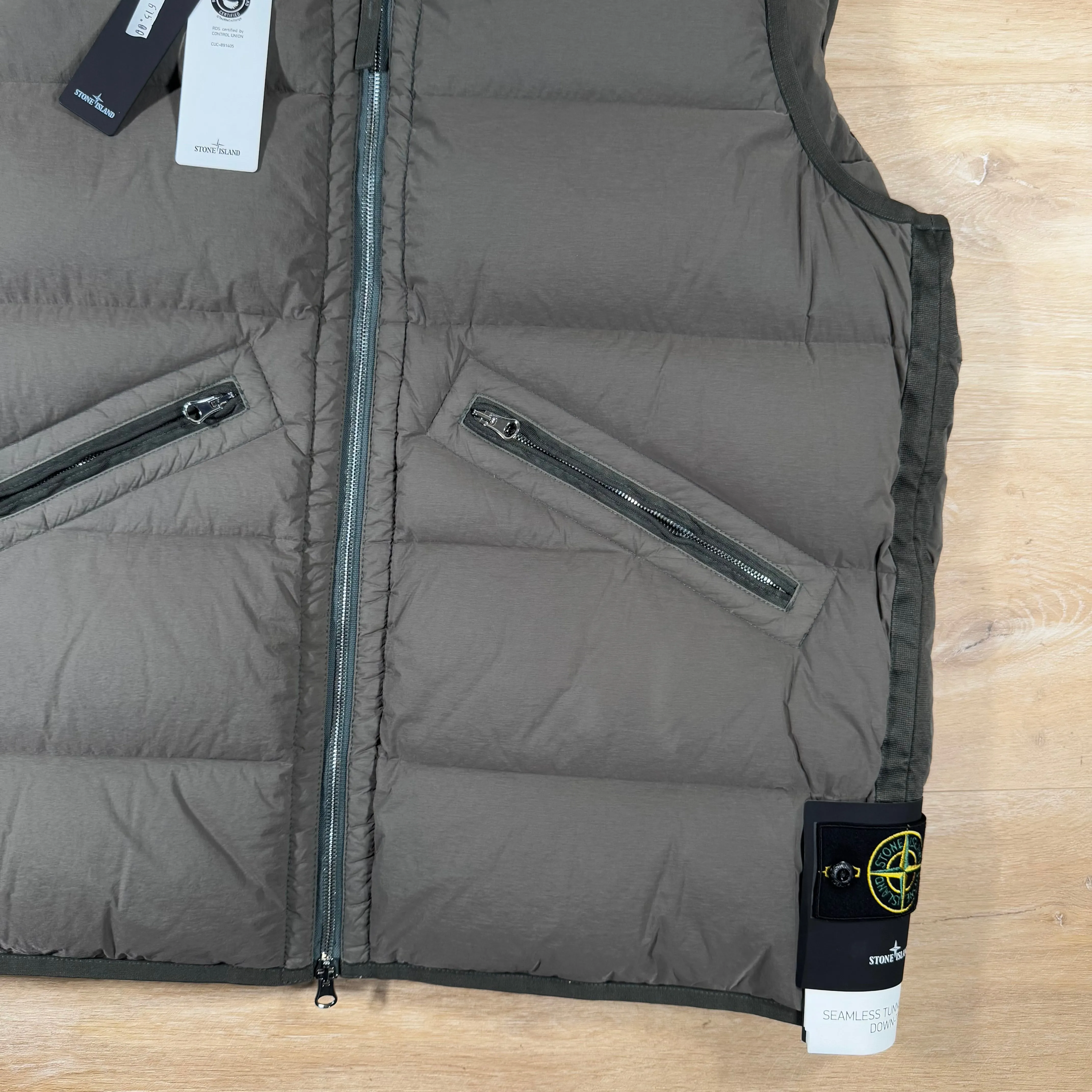 Stone Island Seamless Tunnel Nylon Down-TC Gilet in Walnut Brown