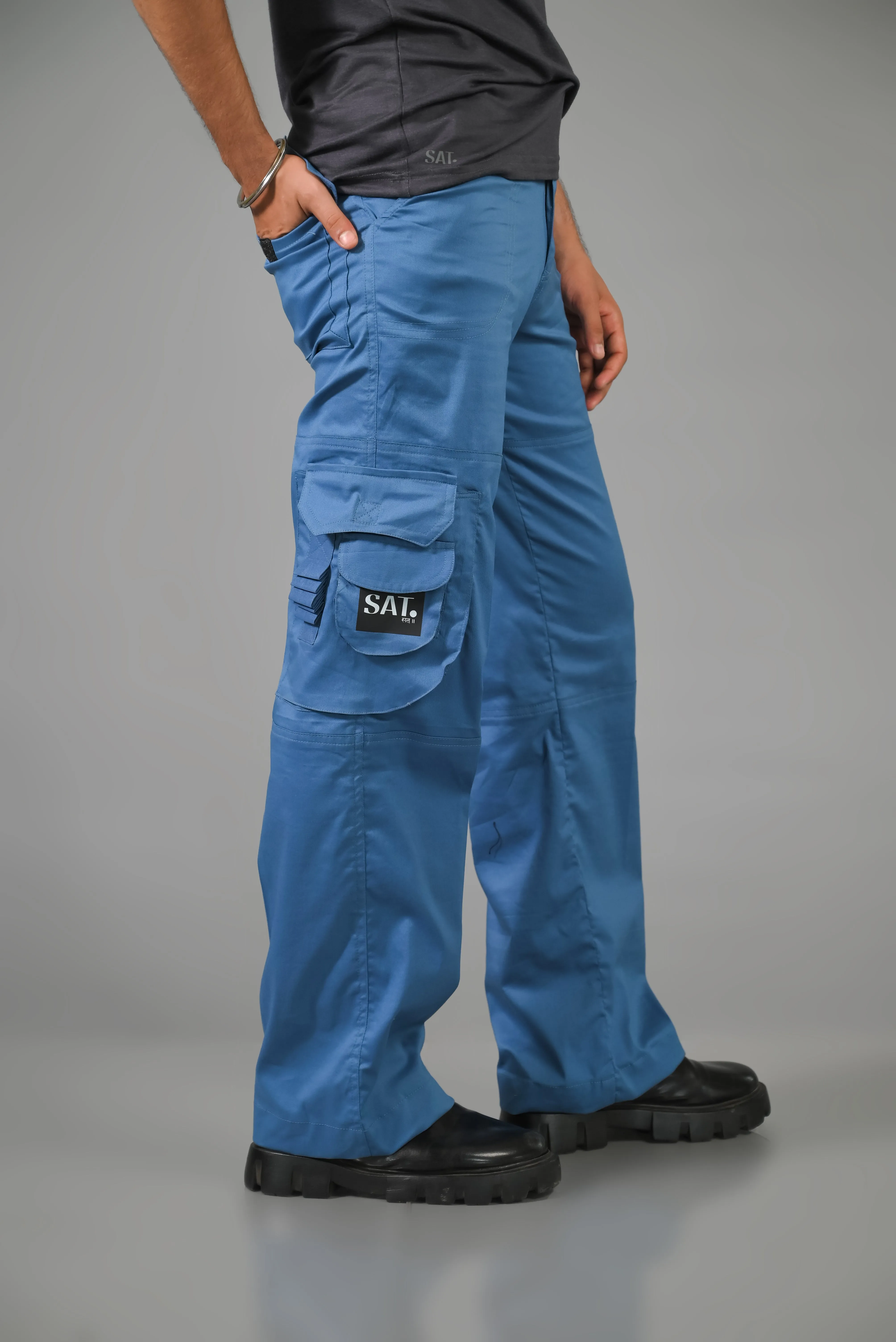 Thin Cargo - Wide Leg Cargo 'Blue'