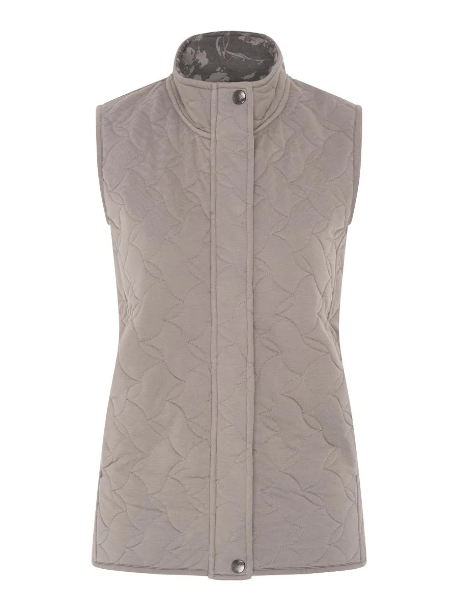 TIGI 08/10 Sage Tonal Floral Lined Gilet - T25-04D