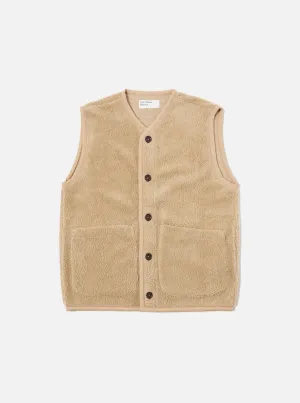 Universal Works Lancaster Gilet in Stone Mountain Fleece