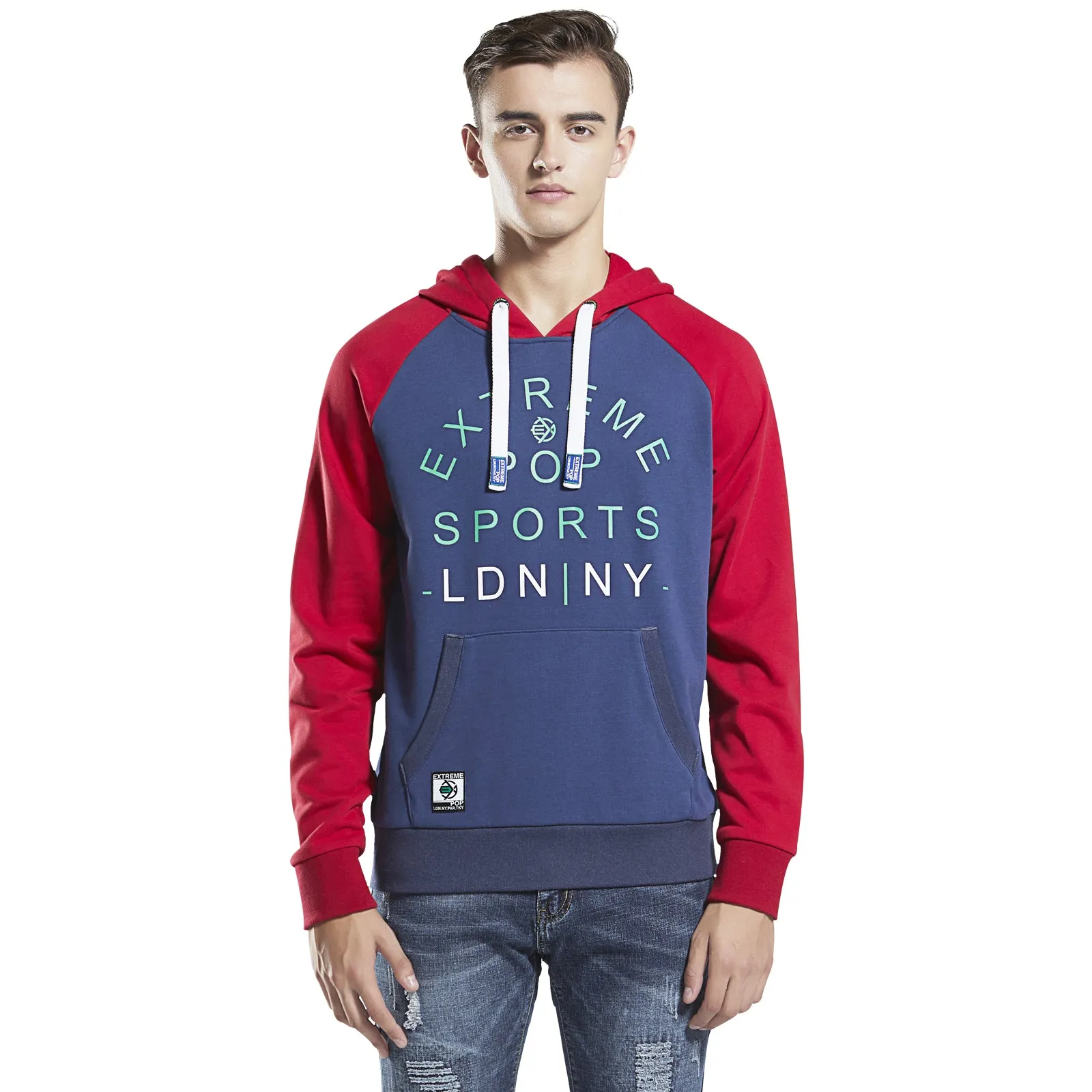 Washed Raglan Hoodie Sweatshirt