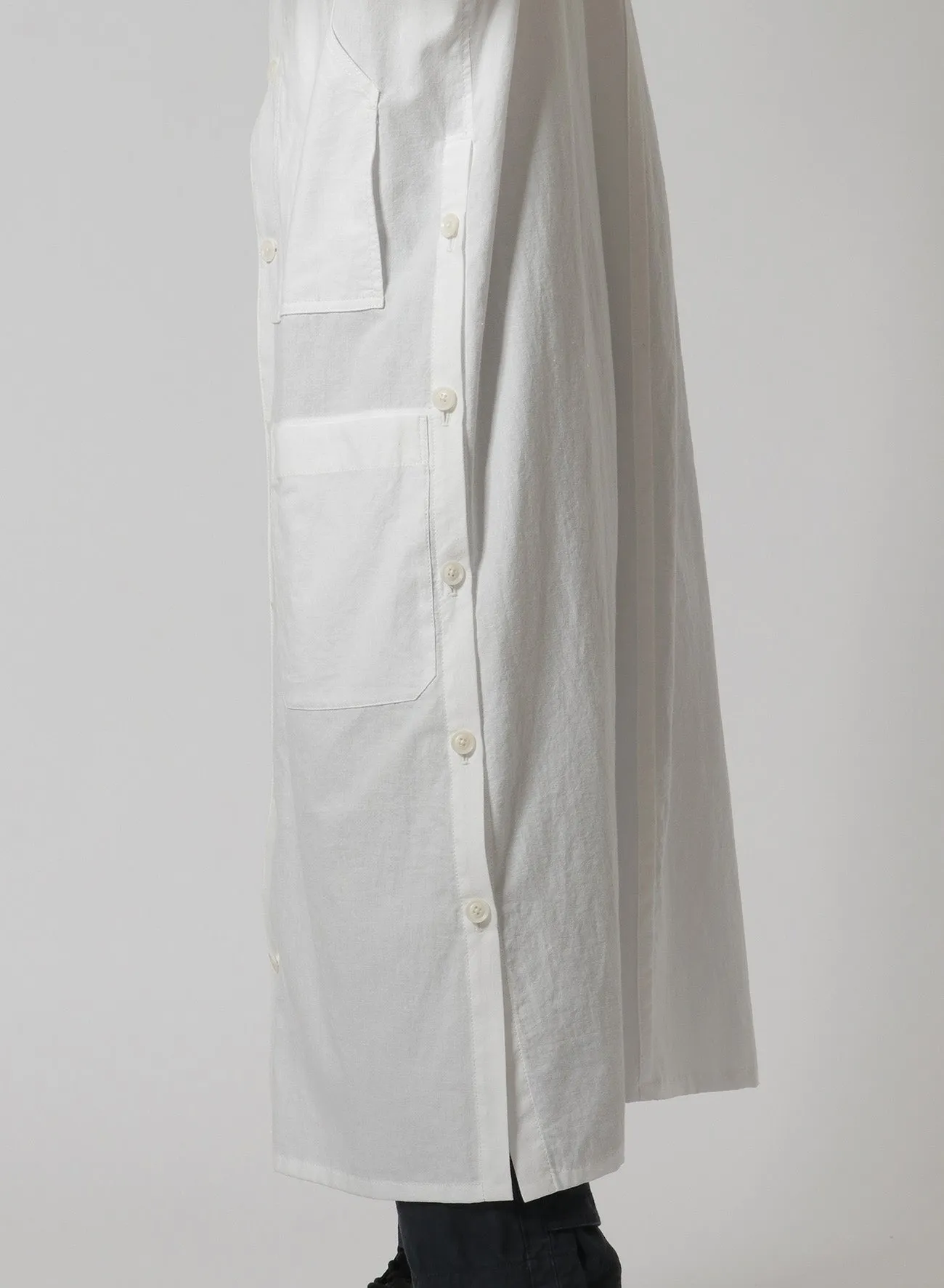 [Y's-Black Name]KHADI SIDE VENT WORK SHIRT COAT