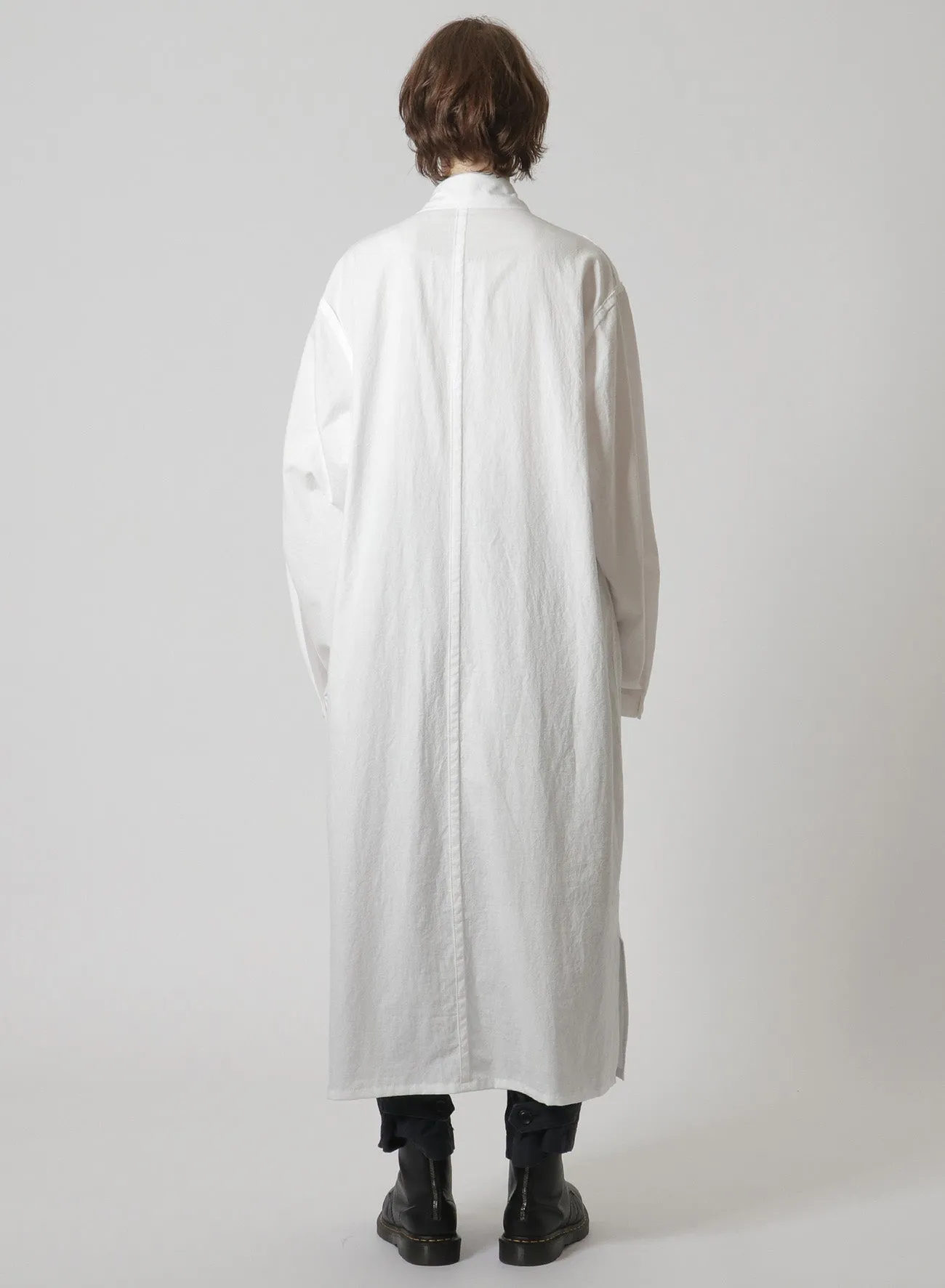 [Y's-Black Name]KHADI SIDE VENT WORK SHIRT COAT