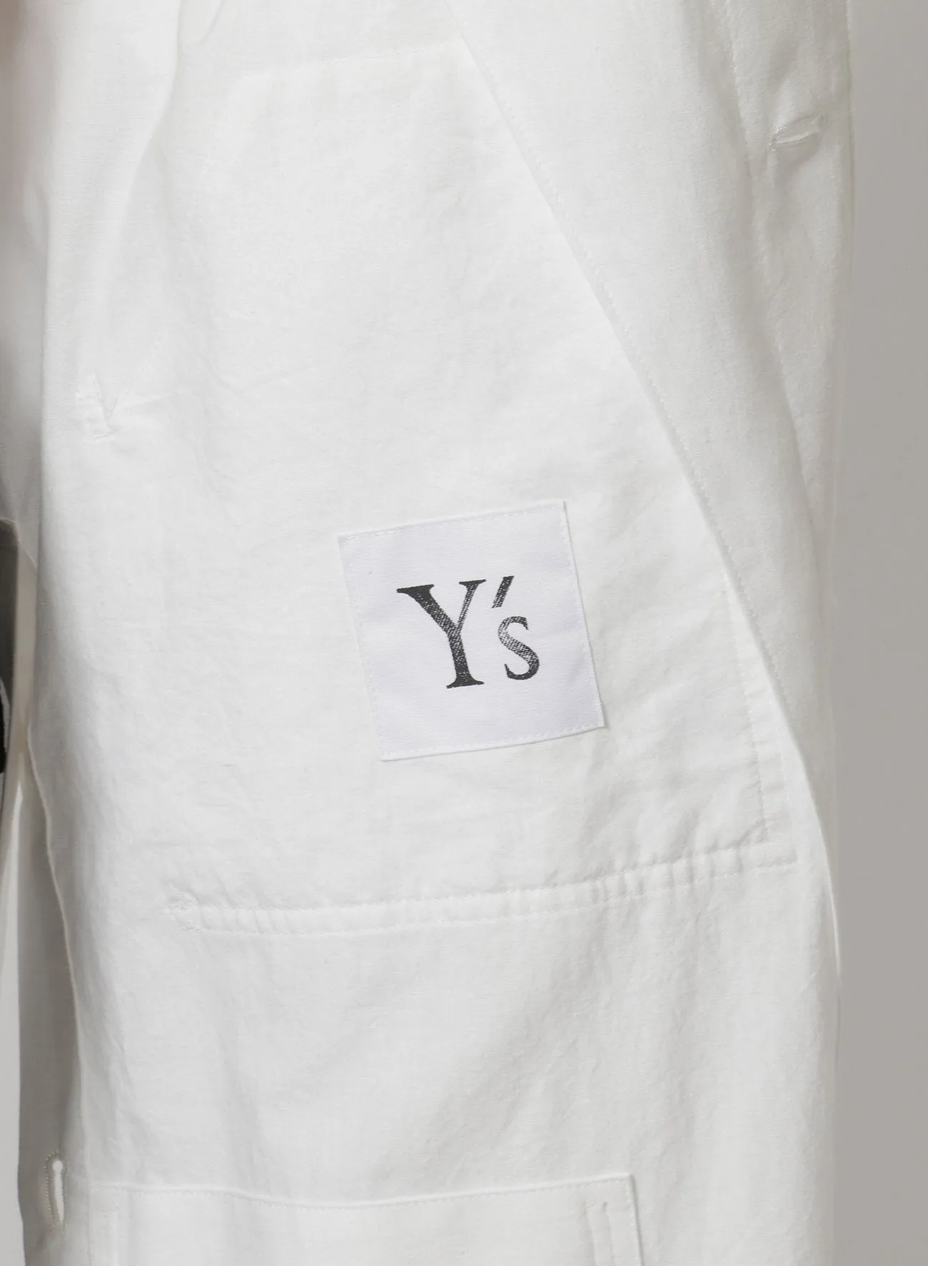 [Y's-Black Name]KHADI SIDE VENT WORK SHIRT COAT