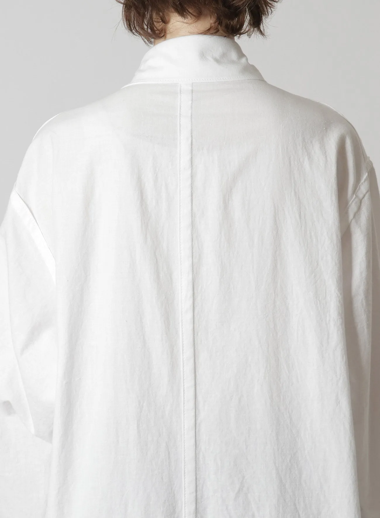 [Y's-Black Name]KHADI SIDE VENT WORK SHIRT COAT